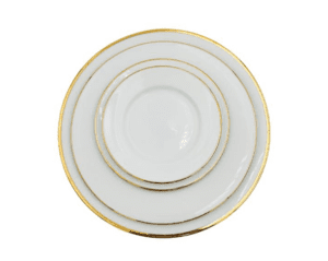 white_china_with_gold_rim_vetura_rental