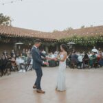 new wedding couple at their outdoor wedding event