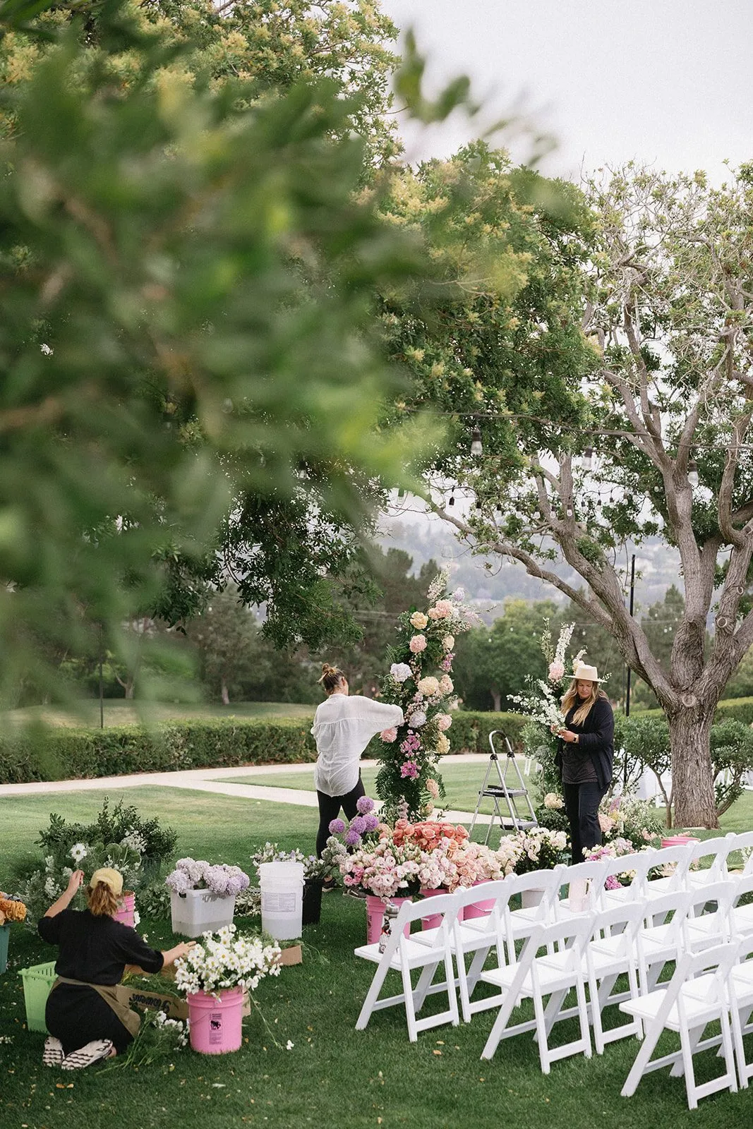 white chairs for wedding event